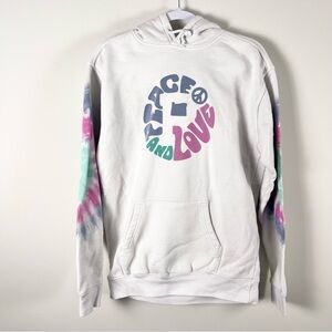 Portland Gear Peace and Love Tie-Dye Hoodie Size Medium Oregon Hippie